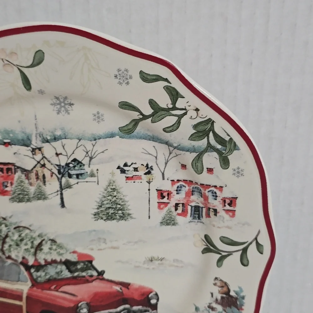 Set of 4 Better Homes and Garden Festive Holiday Plates - Picture 5 of 16